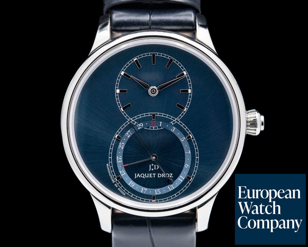 Image of Jaquet Droz Grande Seconde Quantieme SS Blue Dial