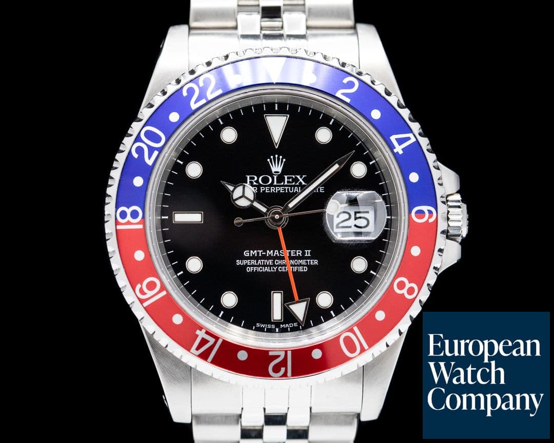 Image of Rolex GMT Master II 16710 SS Red / Blue Pepsi Bezel