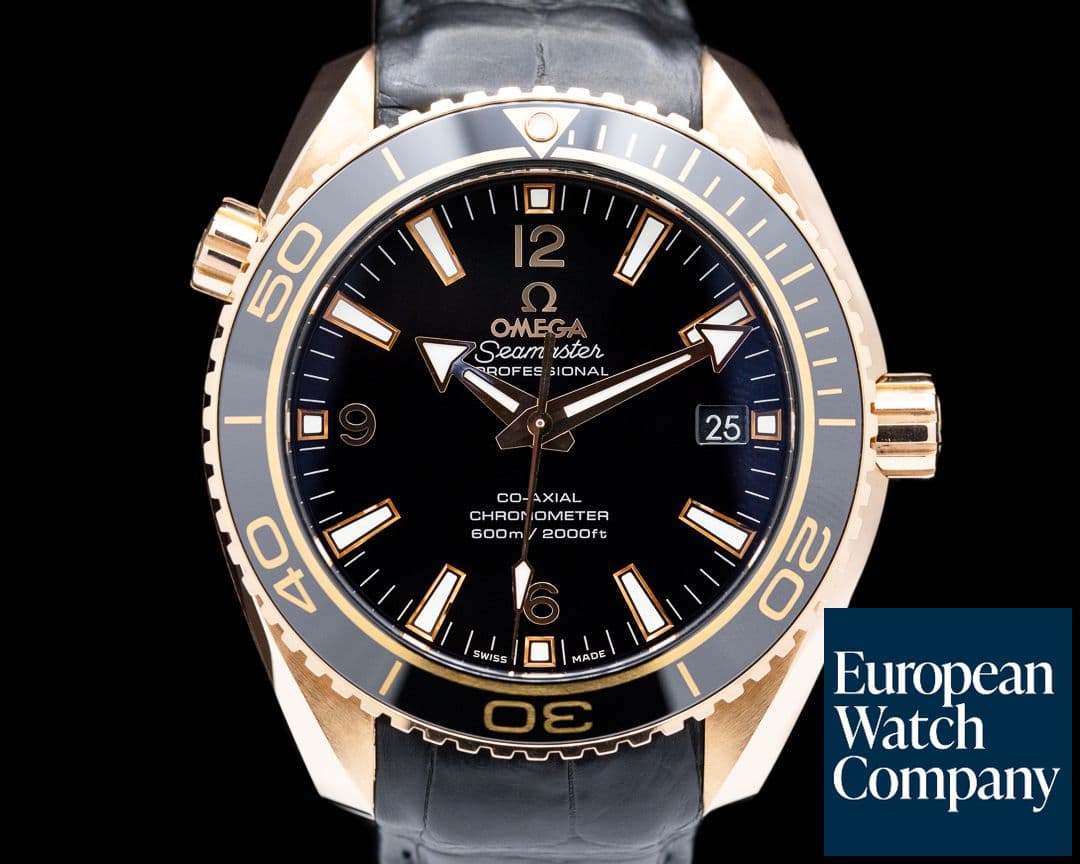Image of Omega Seamaster Planet Ocean Co-Axial Black Dial Rose Gold