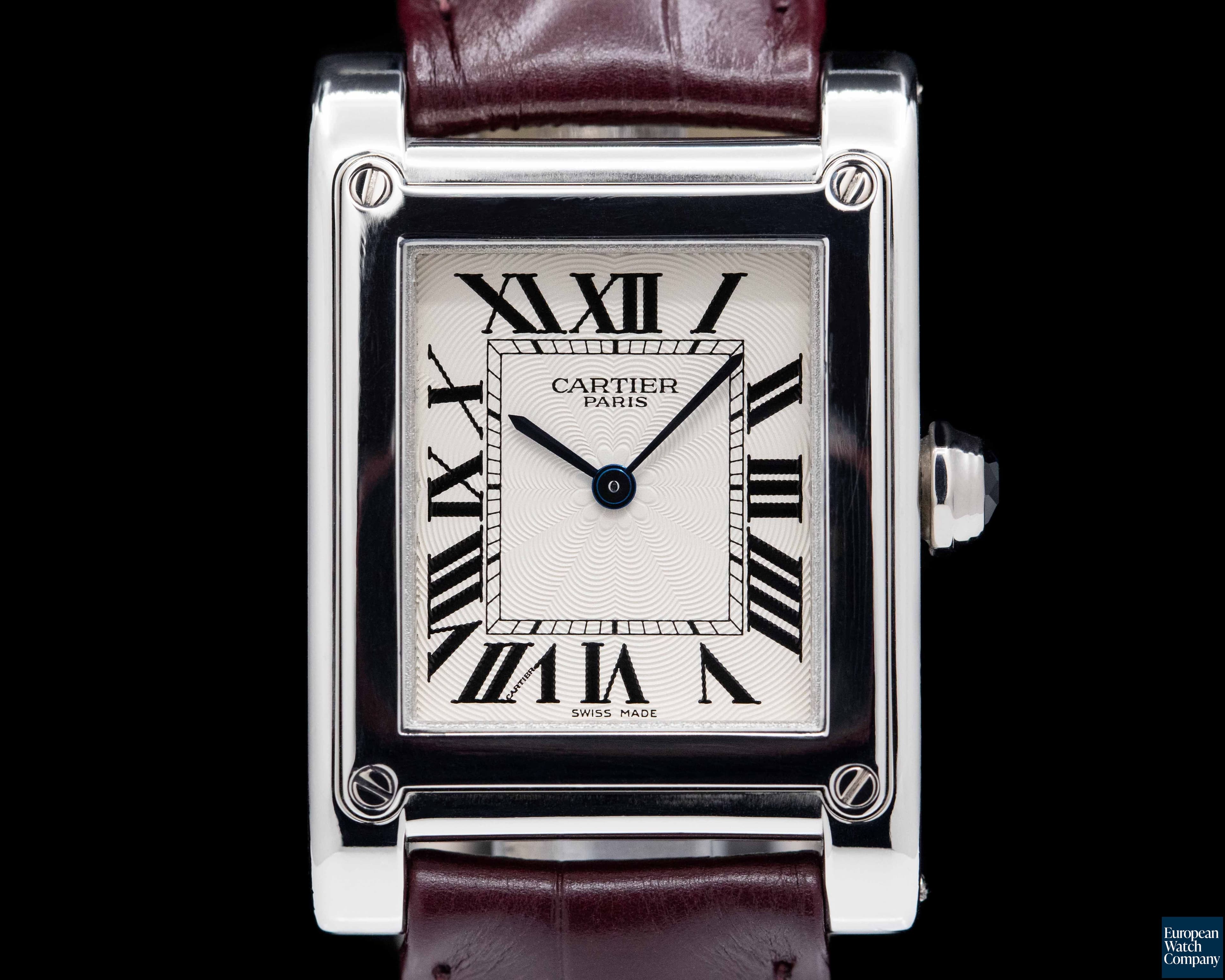 Image of Cartier Privee Collection Tank a Vis CPCP W1539951 Platinum RARE