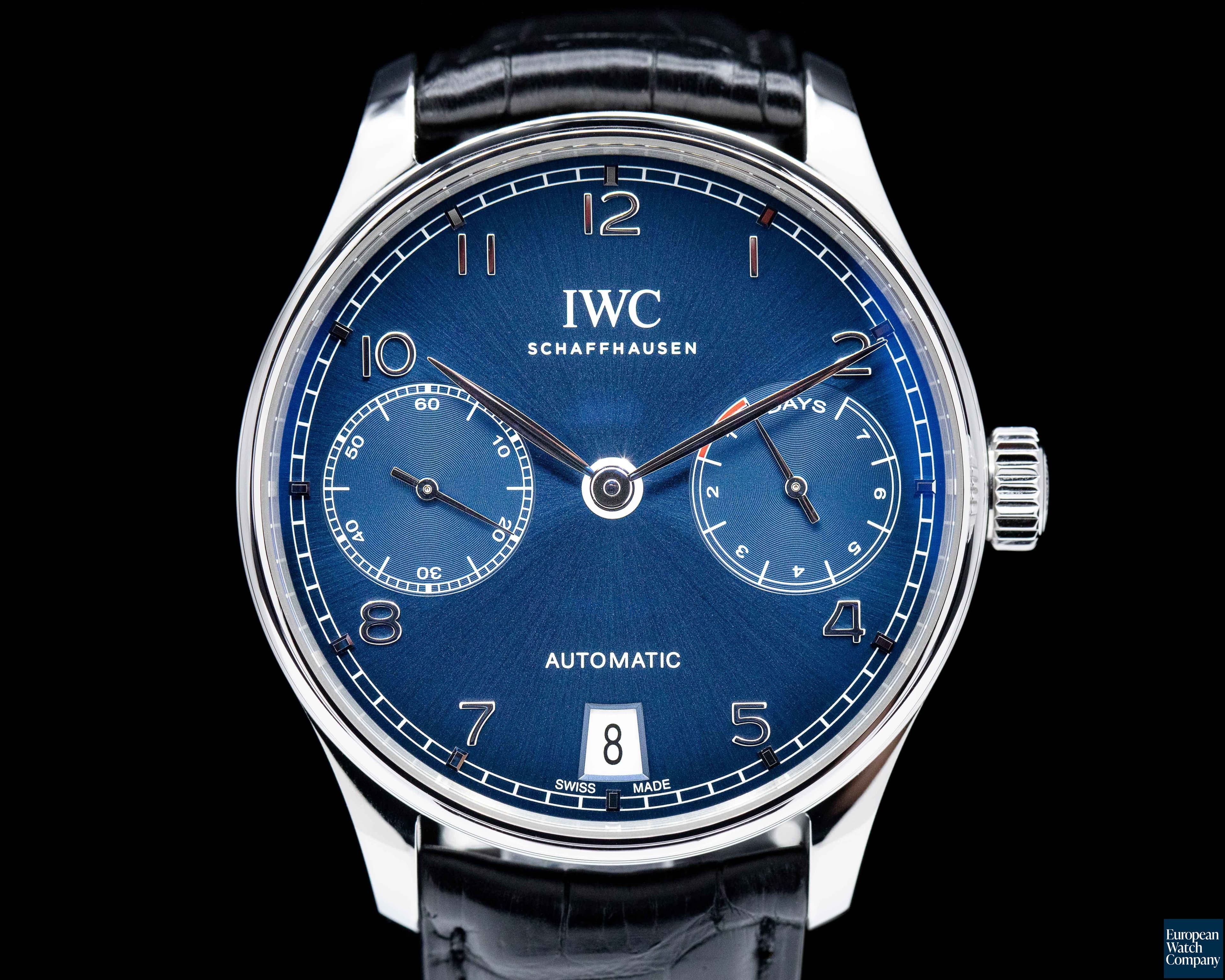 Image of IWC Portugieser 7 Day Automatic SS Blue Dial