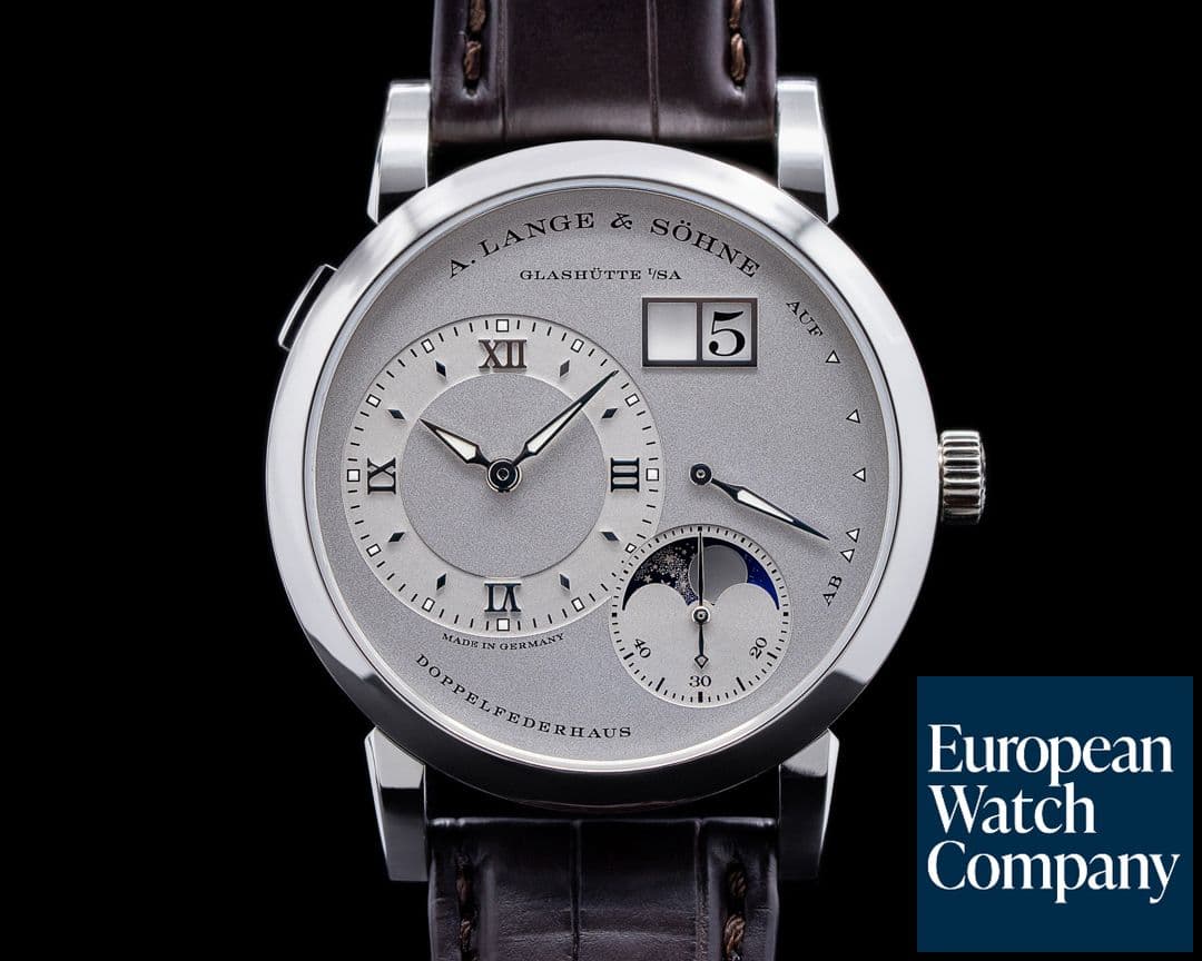 Image of A. Lange and Sohne Lange 1 Moon 192.025 Platinum / Silver Dial 2021 