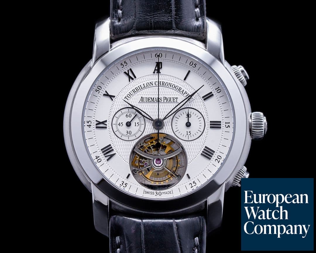 Image of Audemars Piguet Jules Audemars Tourbillon Chronograph 18k White Gold 
