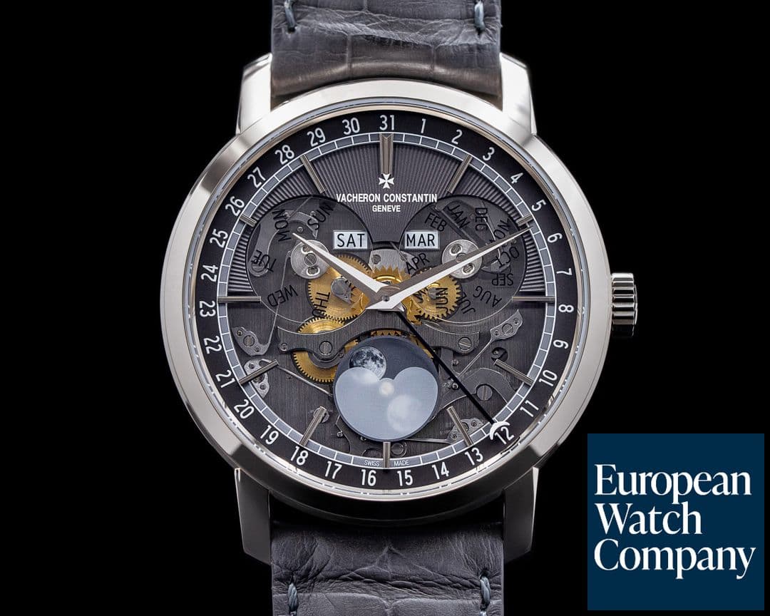 Image of Vacheron Constantin Traditionnelle Complete Calendar Openface 18K White Gold 