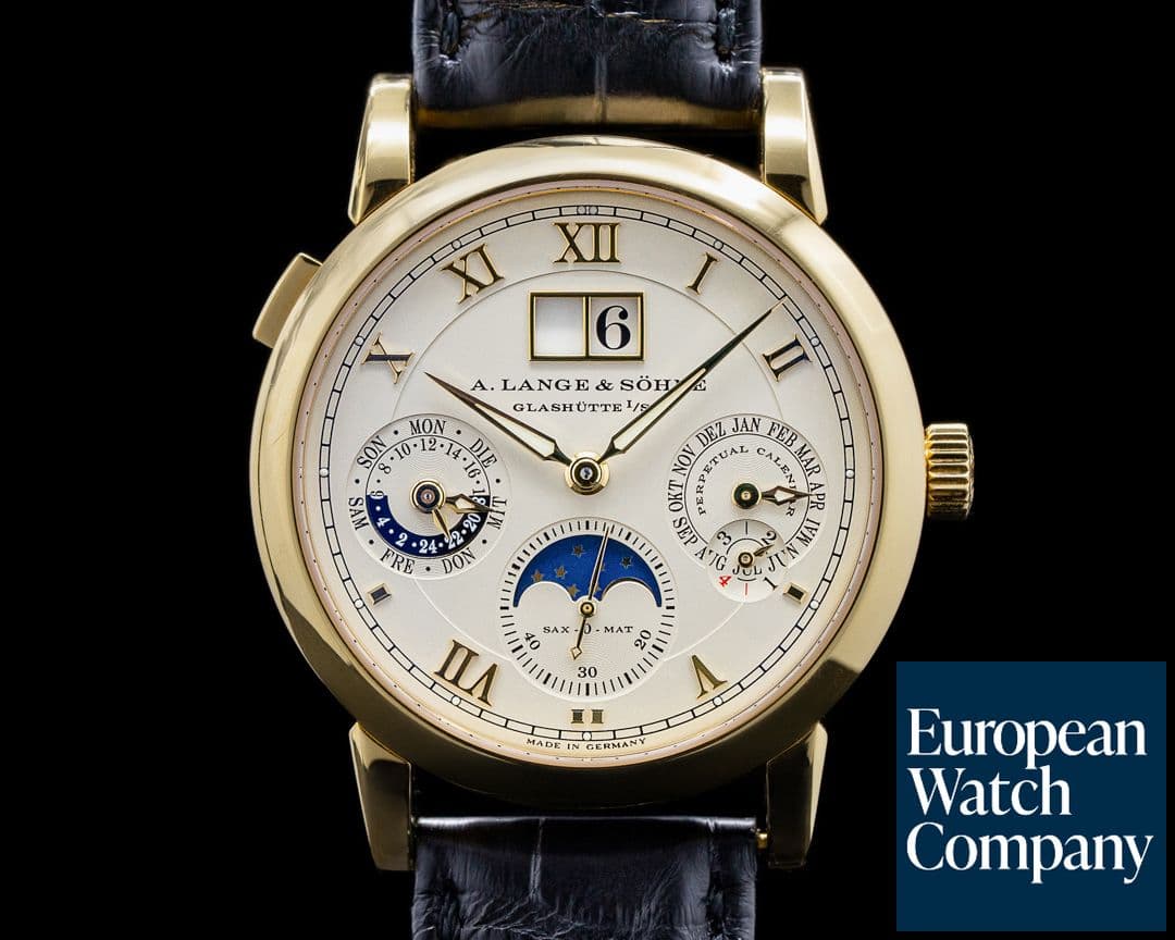 Image of A. Lange and Sohne Langematik Perpetual Calendar 310.021 18K Yellow Gold FULL SET
