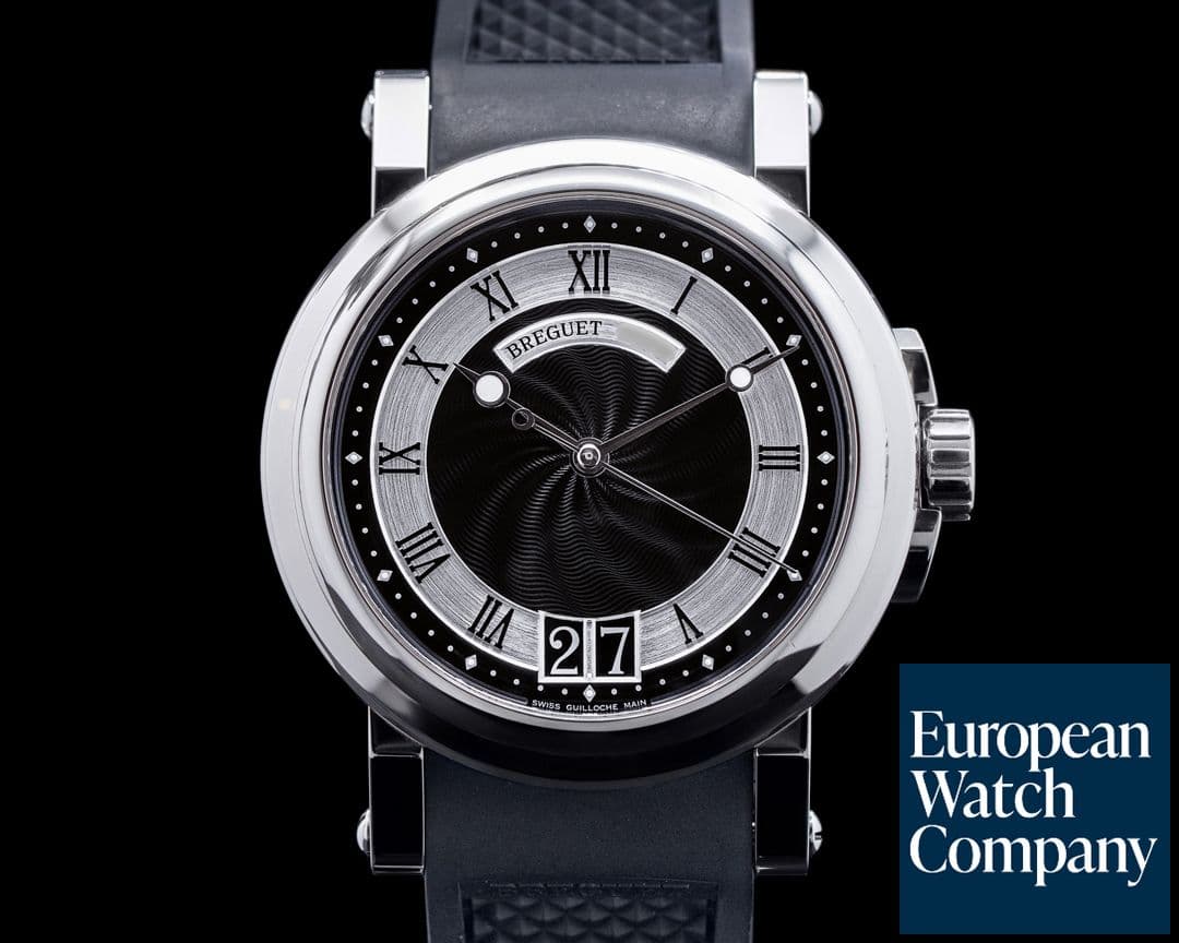 Image of Breguet Marine Big Date Black Dial SS / Rubber 