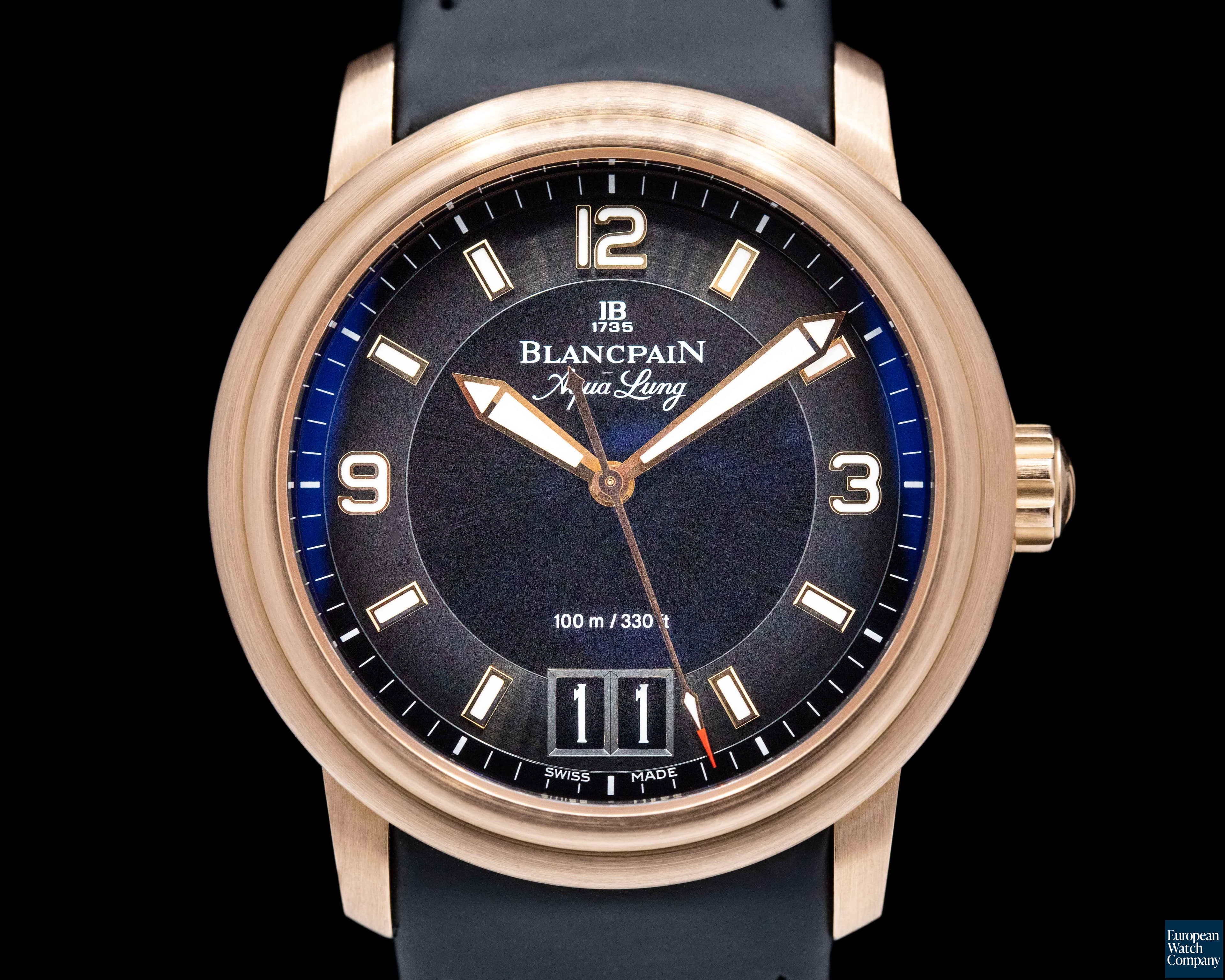 Image of Blancpain Aqualung Big Date 18K RG / Rubber
