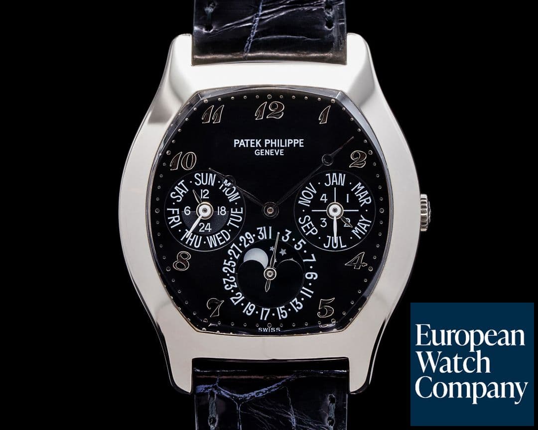 Image of Patek Philippe Perpetual Calendar 5041 Tonneau 18K White Gold RARE