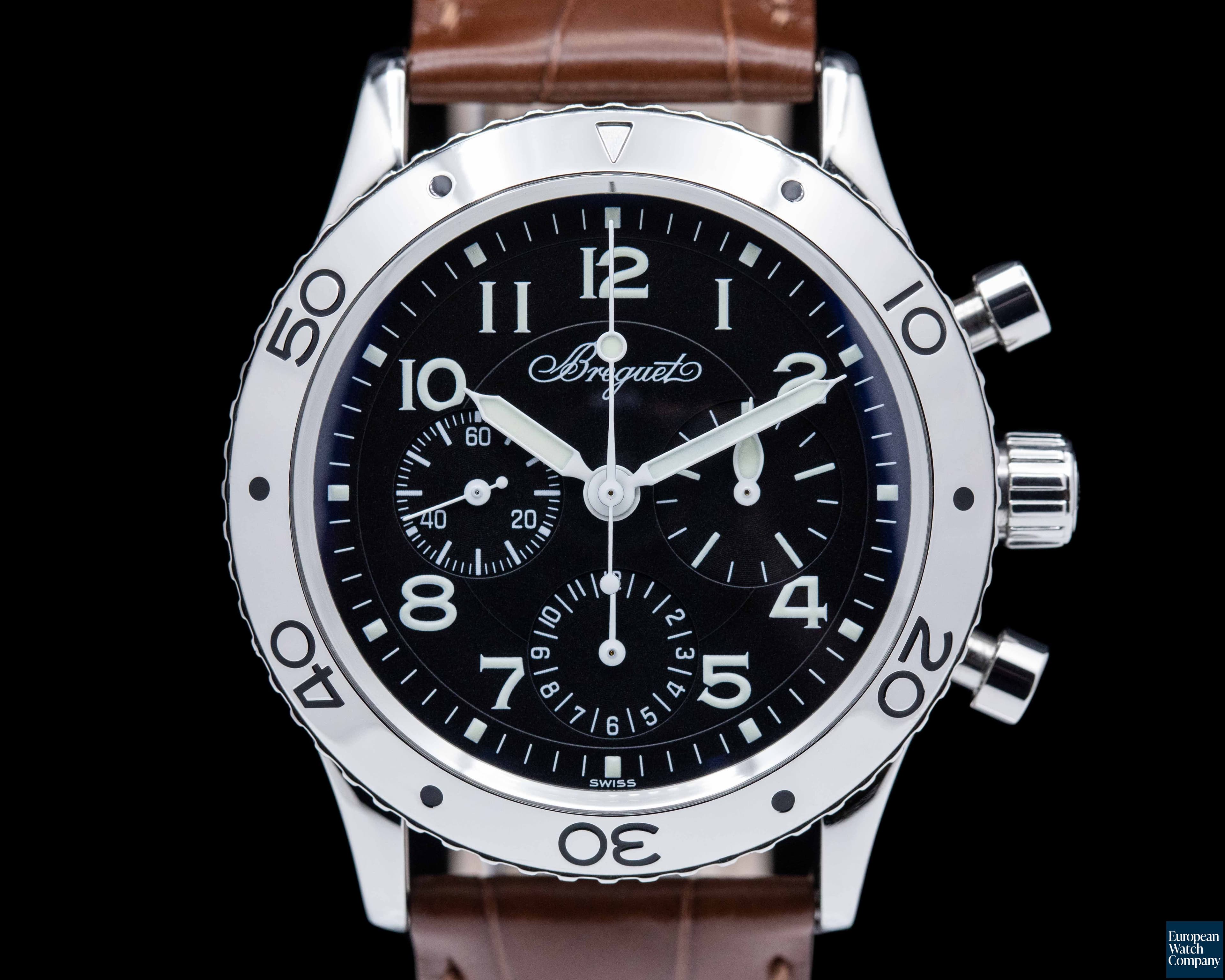 Image of Breguet Type XX Aeronavale Black Dial SS 