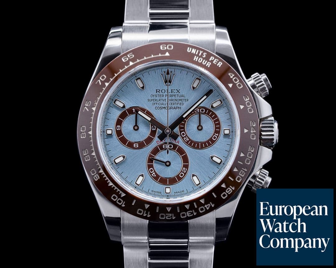 Image of Rolex Daytona 116506 Platinum Glacier Blue / Brown Ceramic 