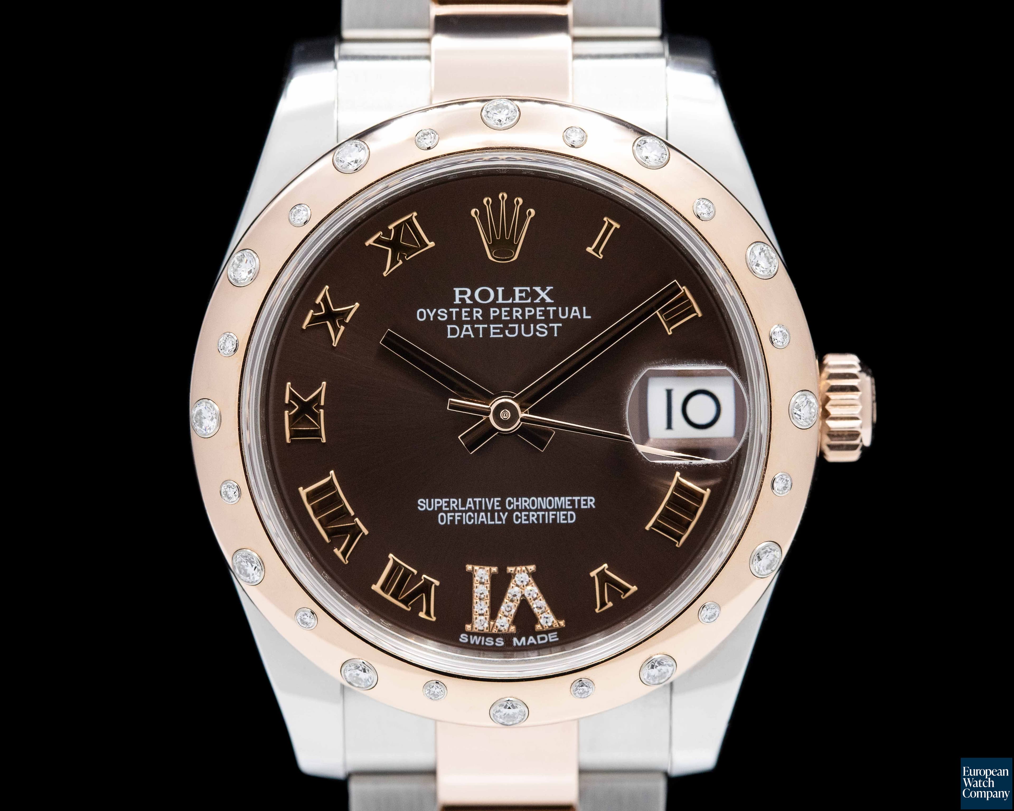Image of Rolex Datejust 31MM 18K Rose Gold and Stainless Steel 