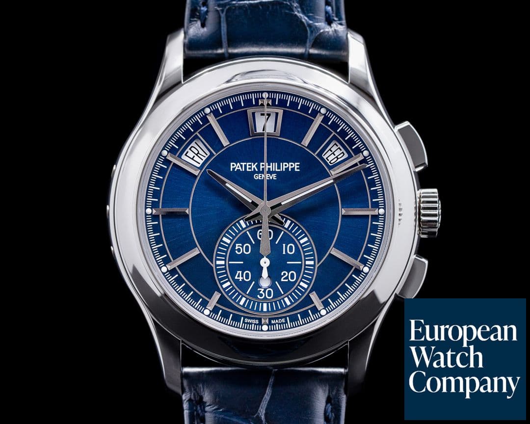 Image of Patek Philippe 5905P Chronograph Annual Calendar PT Blue Dial DISCONTINUED UNWORN 2022