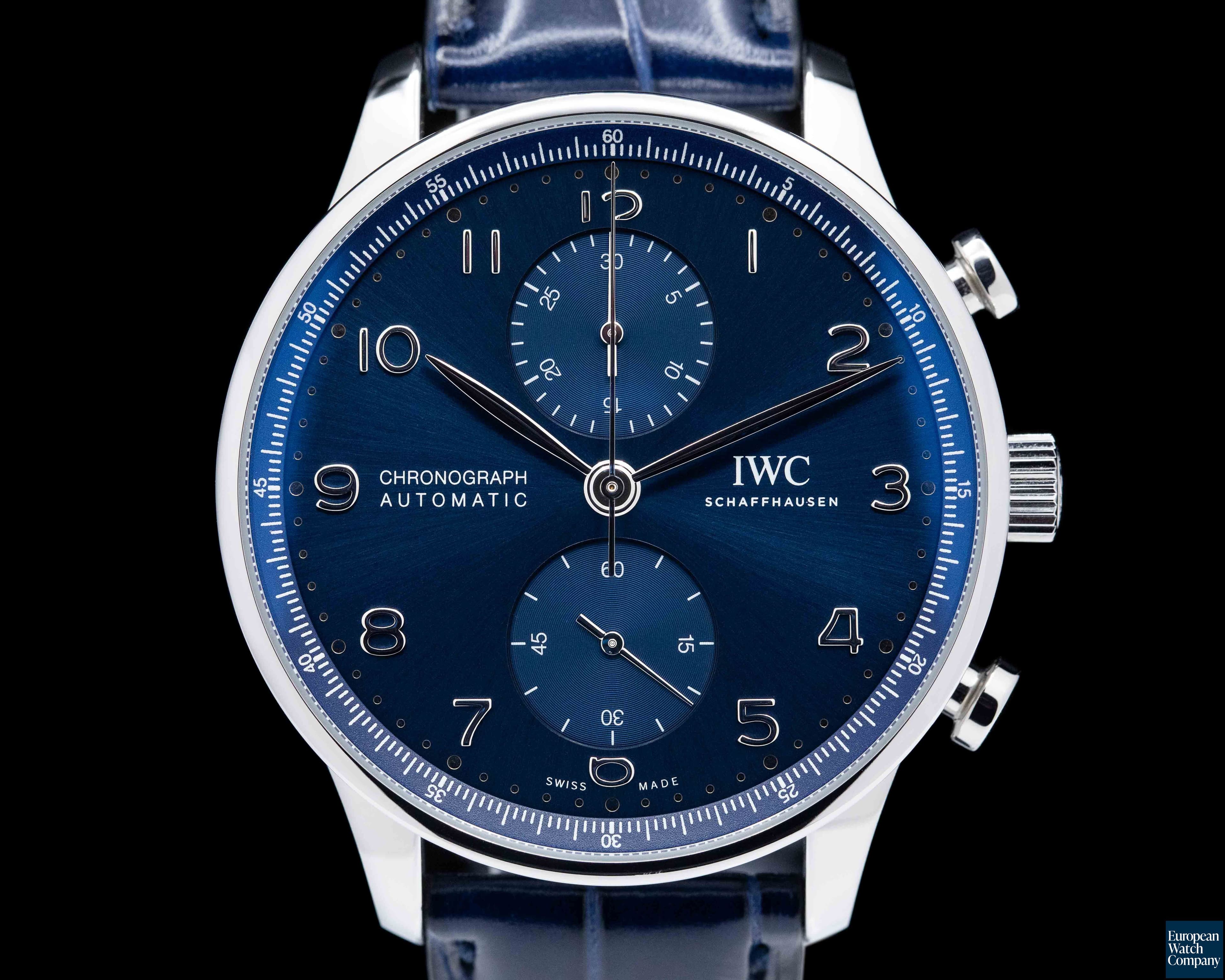 Image of IWC Portuguese Chronograph SS Blue Dial 2021