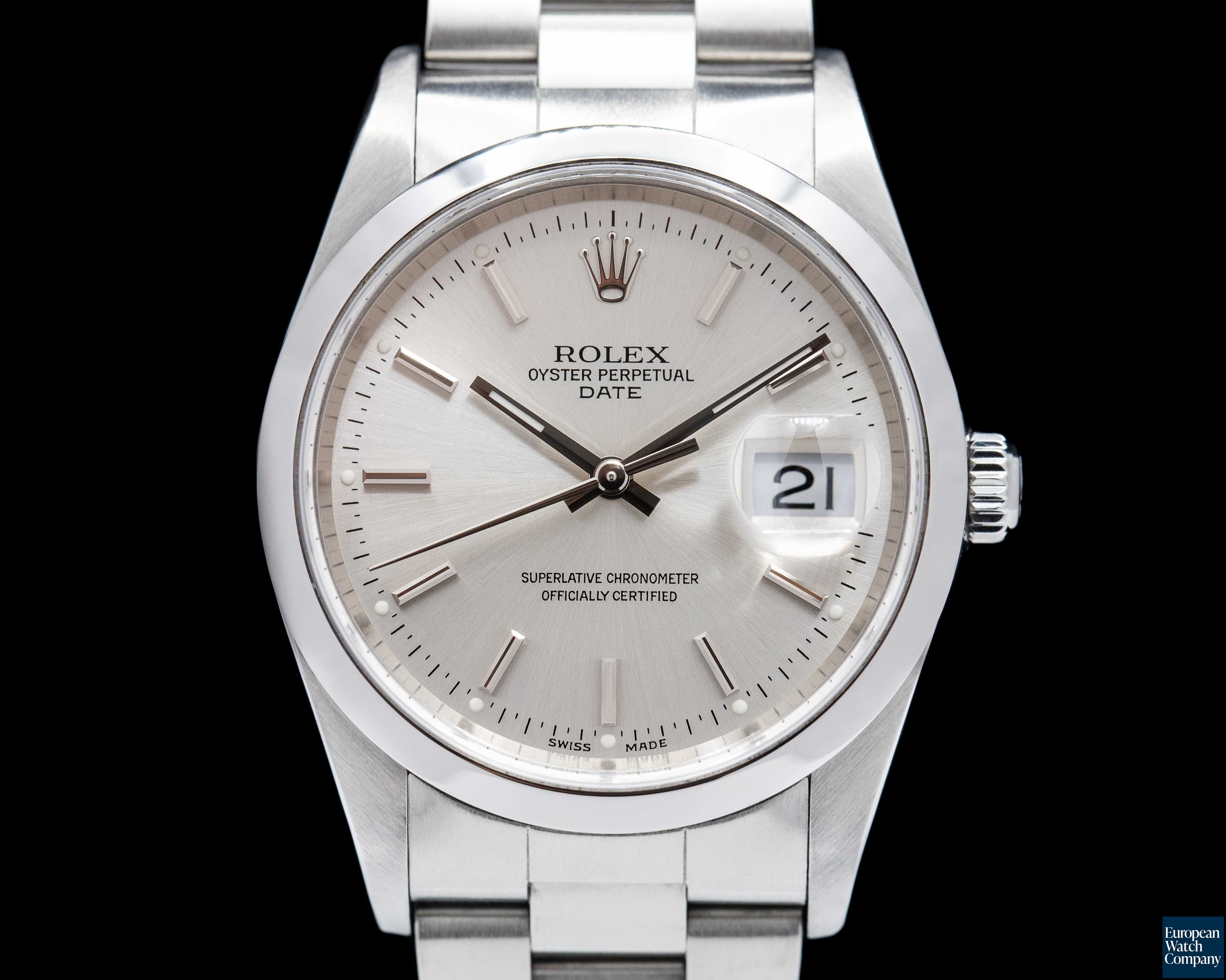 Image of Rolex Oyster Perpetual Date Silver Dial SS
