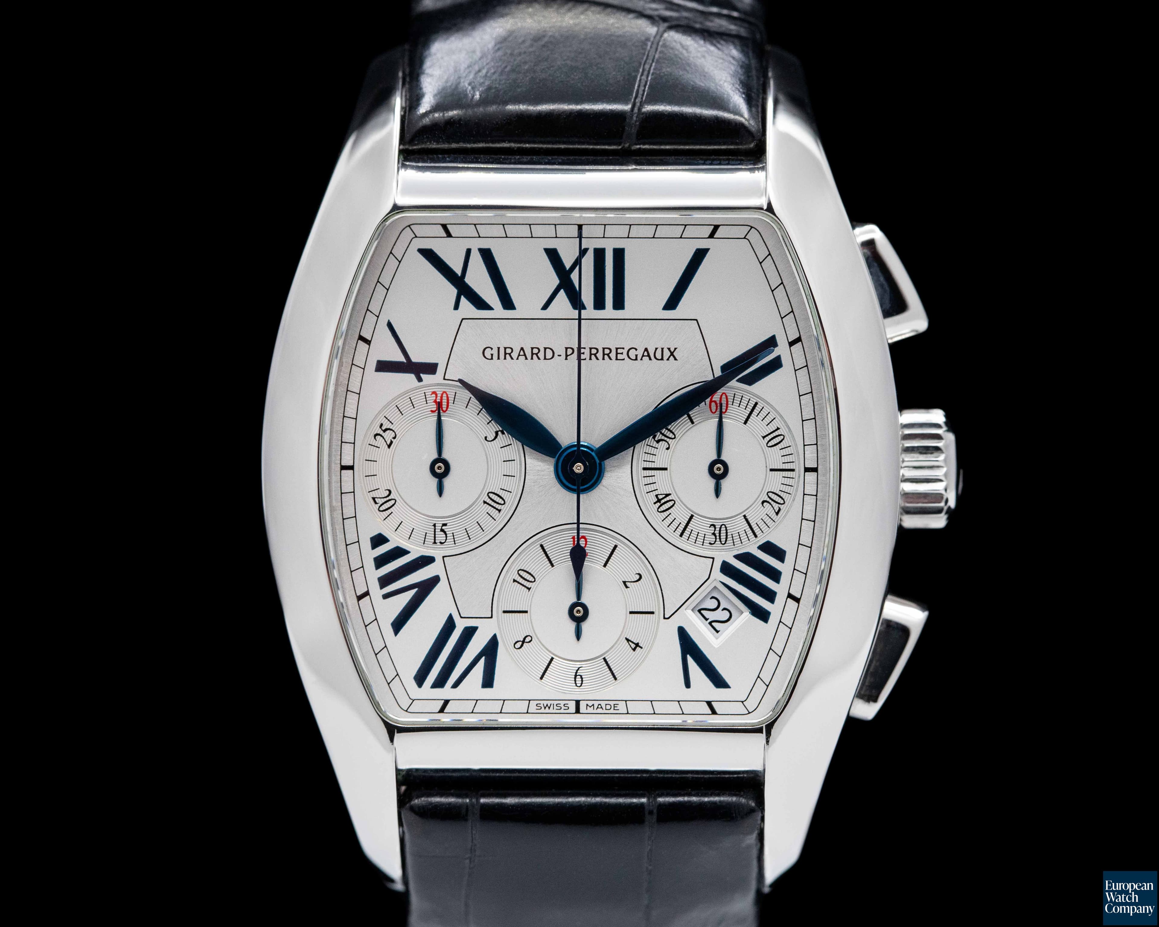 Image of Girard Perregaux Richville Steel Chrono Silver Dial