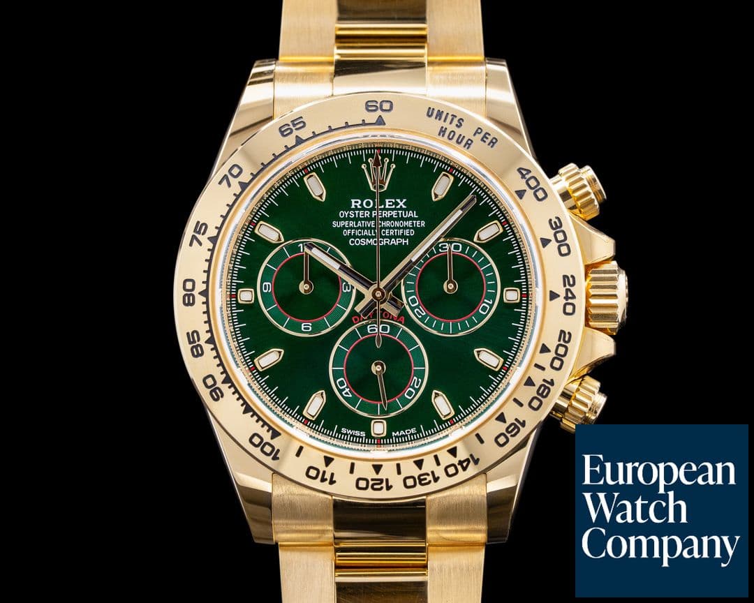 Image of Rolex Daytona 116508 18k Yellow Gold / Green Dial UNWORN