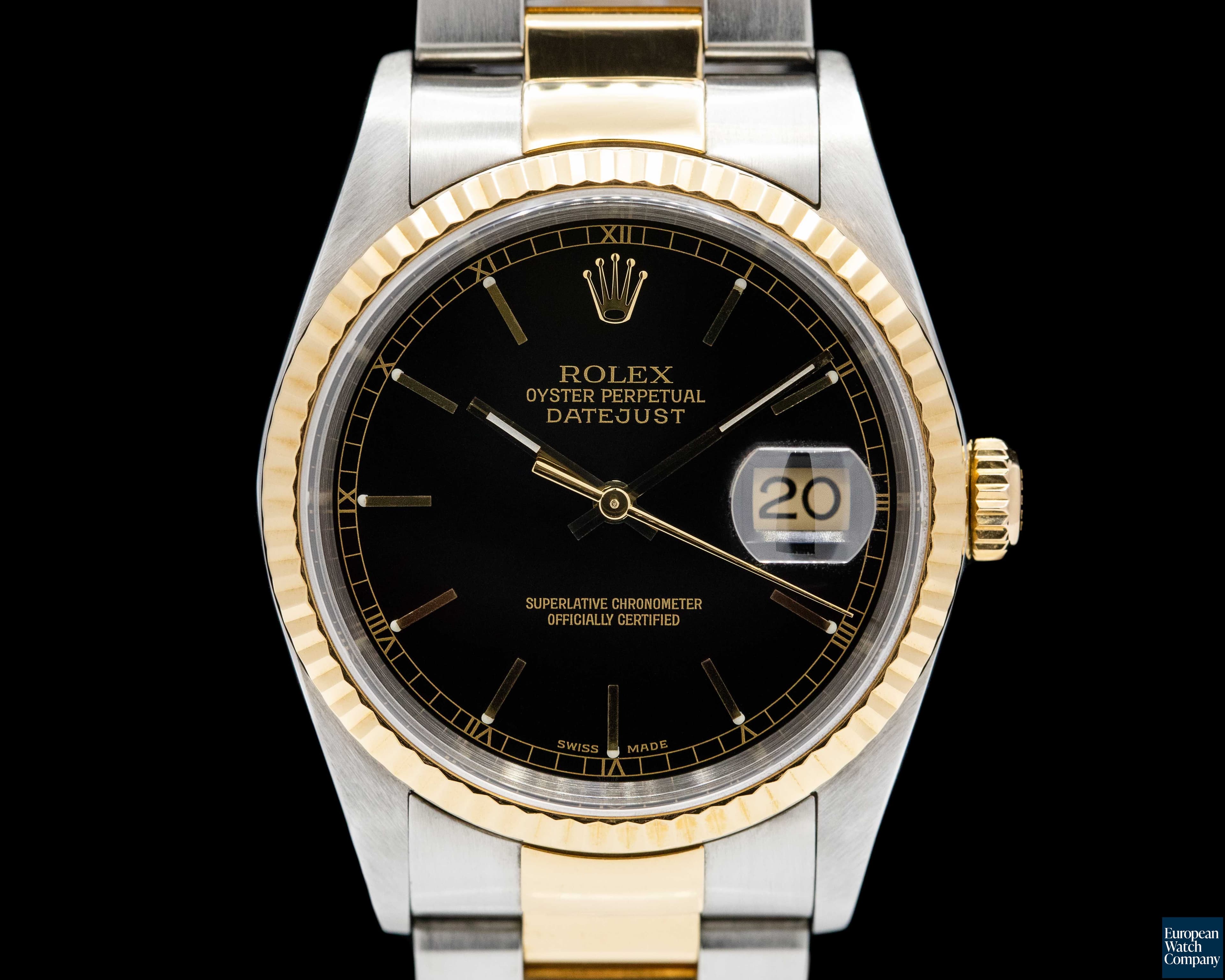 Image of Rolex Datejust Black Dial 18K/SS Oyster 