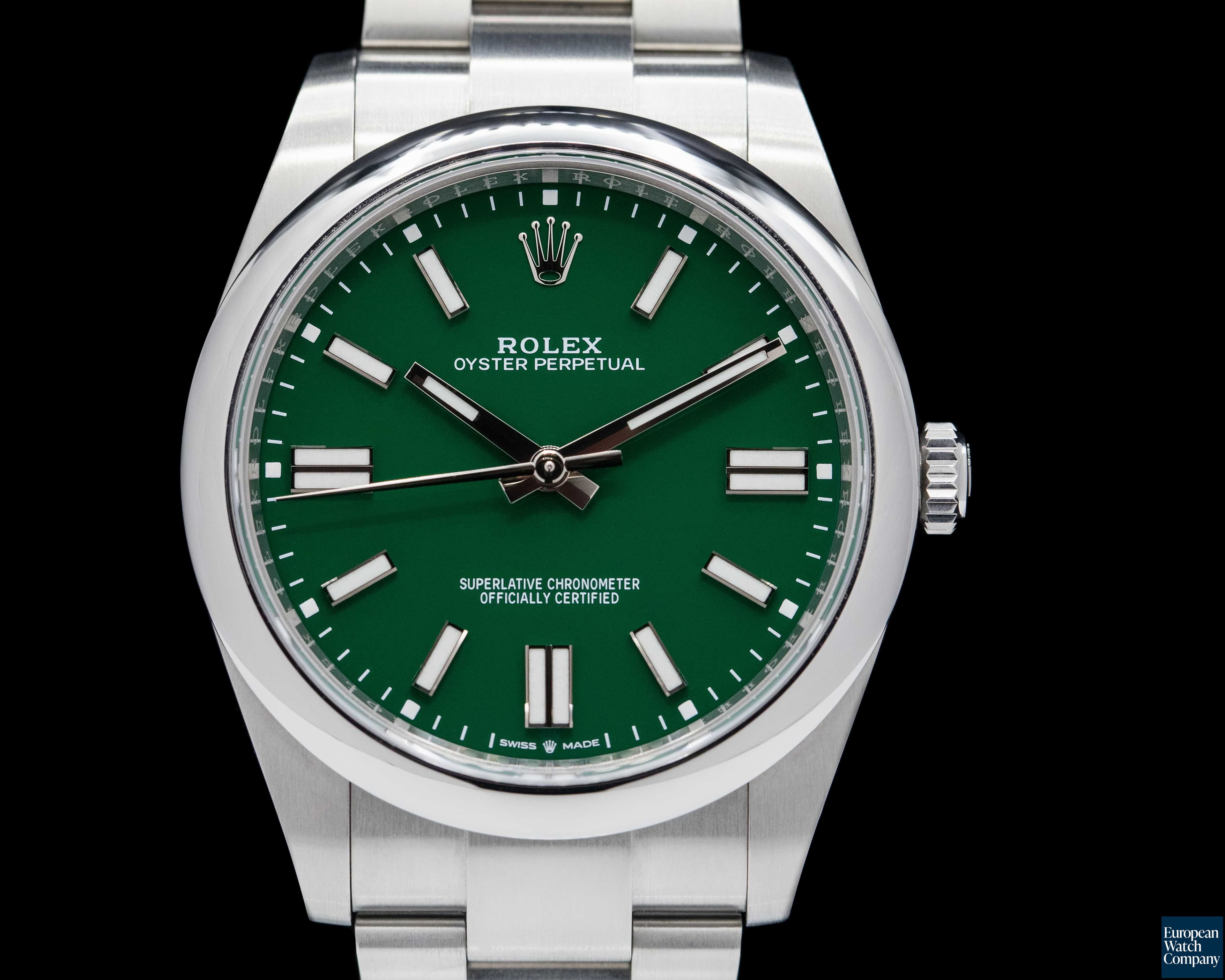 Image of Rolex Oyster Perpetual 124300 41mm SS / Green Dial 2020