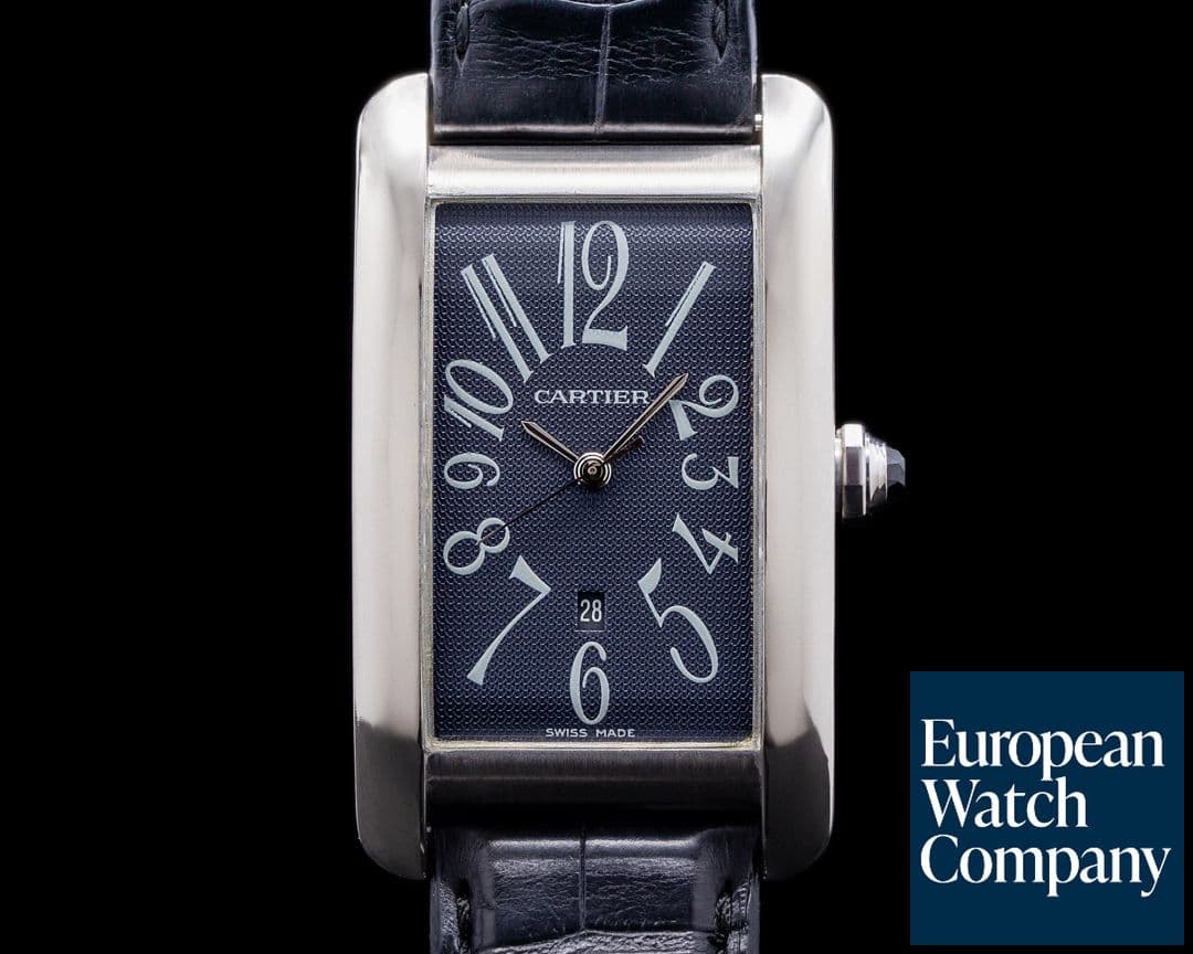 Image of Cartier Tank Americaine Large Mens 18K White Gold