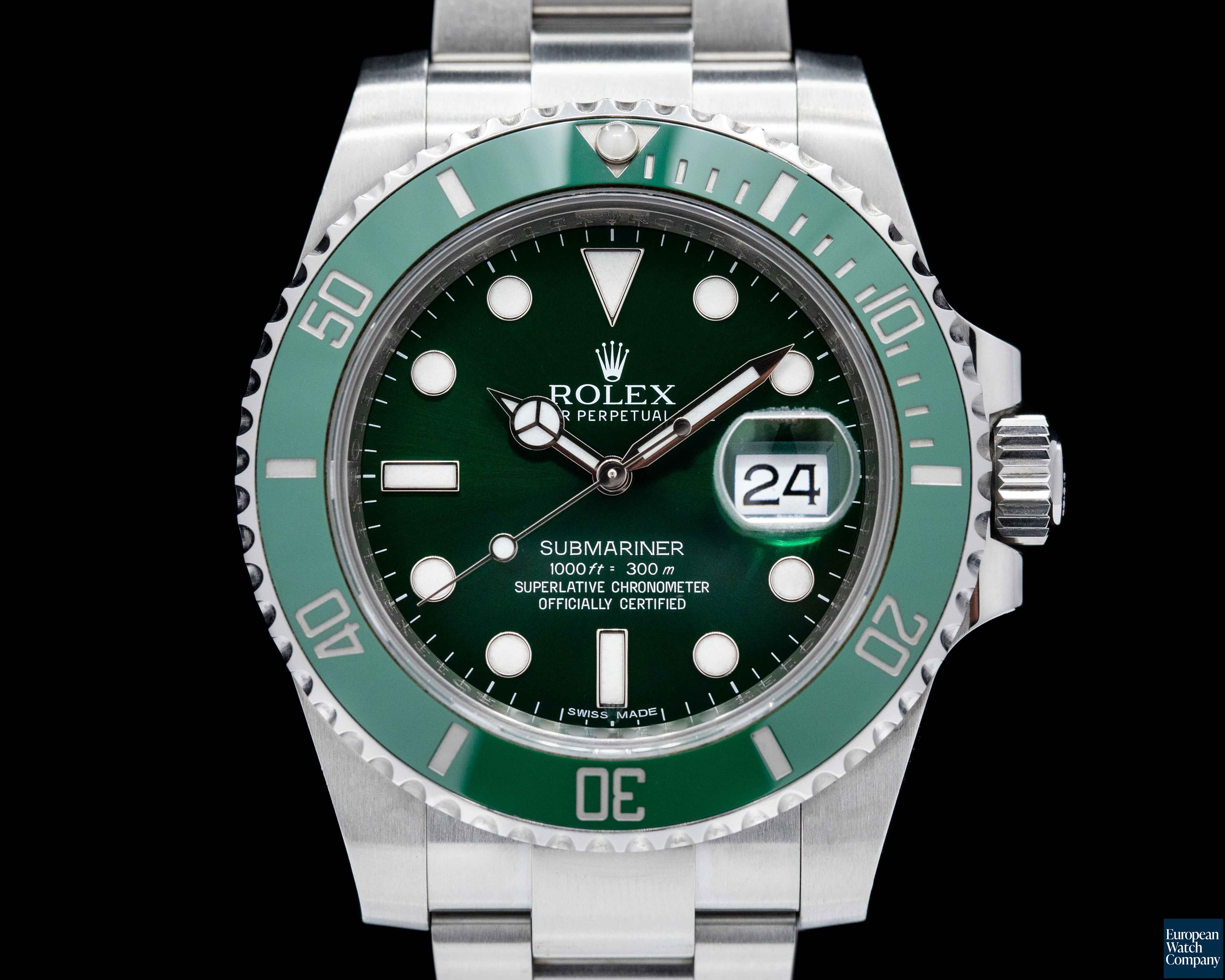 Image of Rolex Submariner "Hulk" Green Ceramic Bezel Green Dial SS 