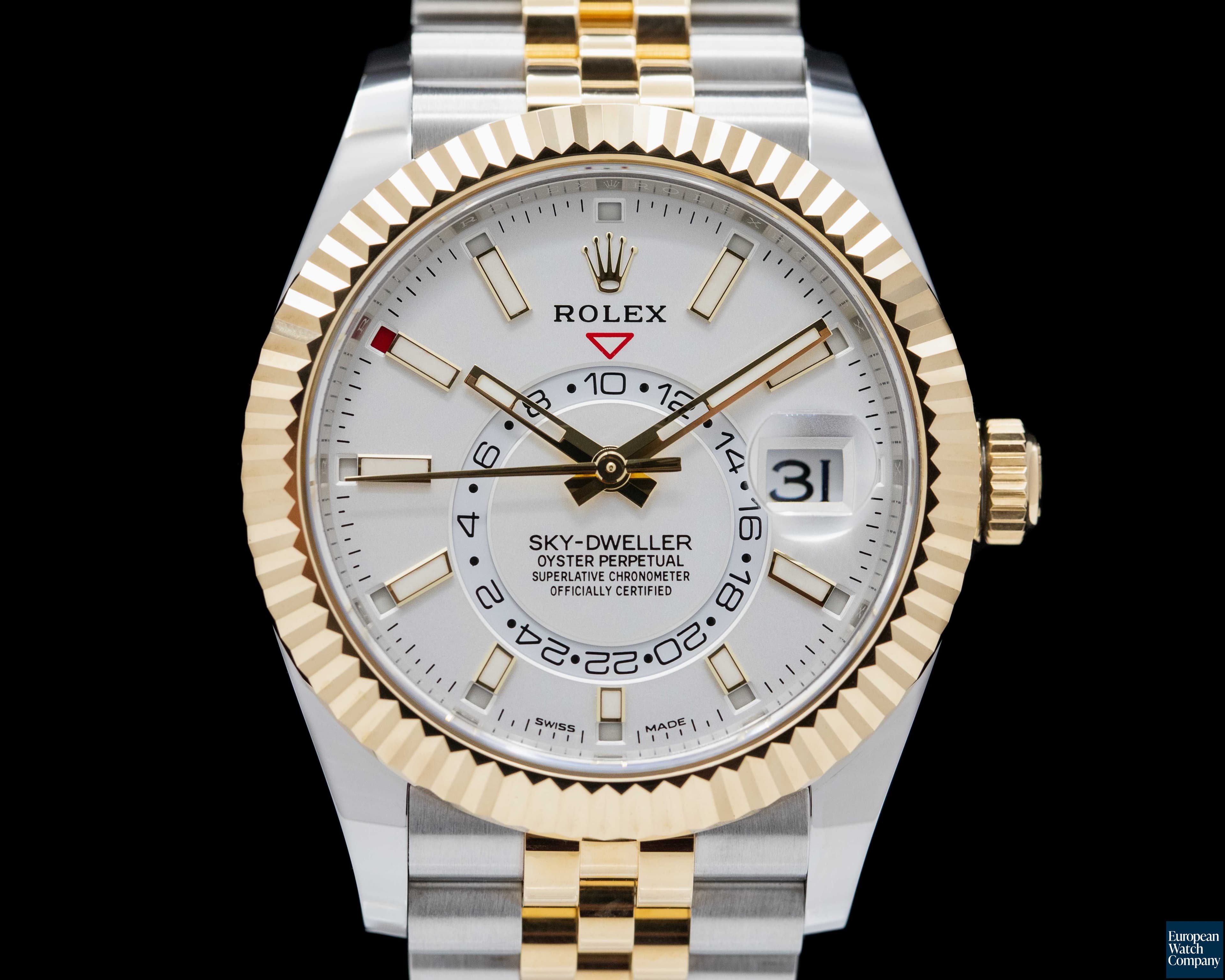 Image of Rolex Sky Dweller Steel & Yellow Gold White Dial/Jubliee Bracelet 2022