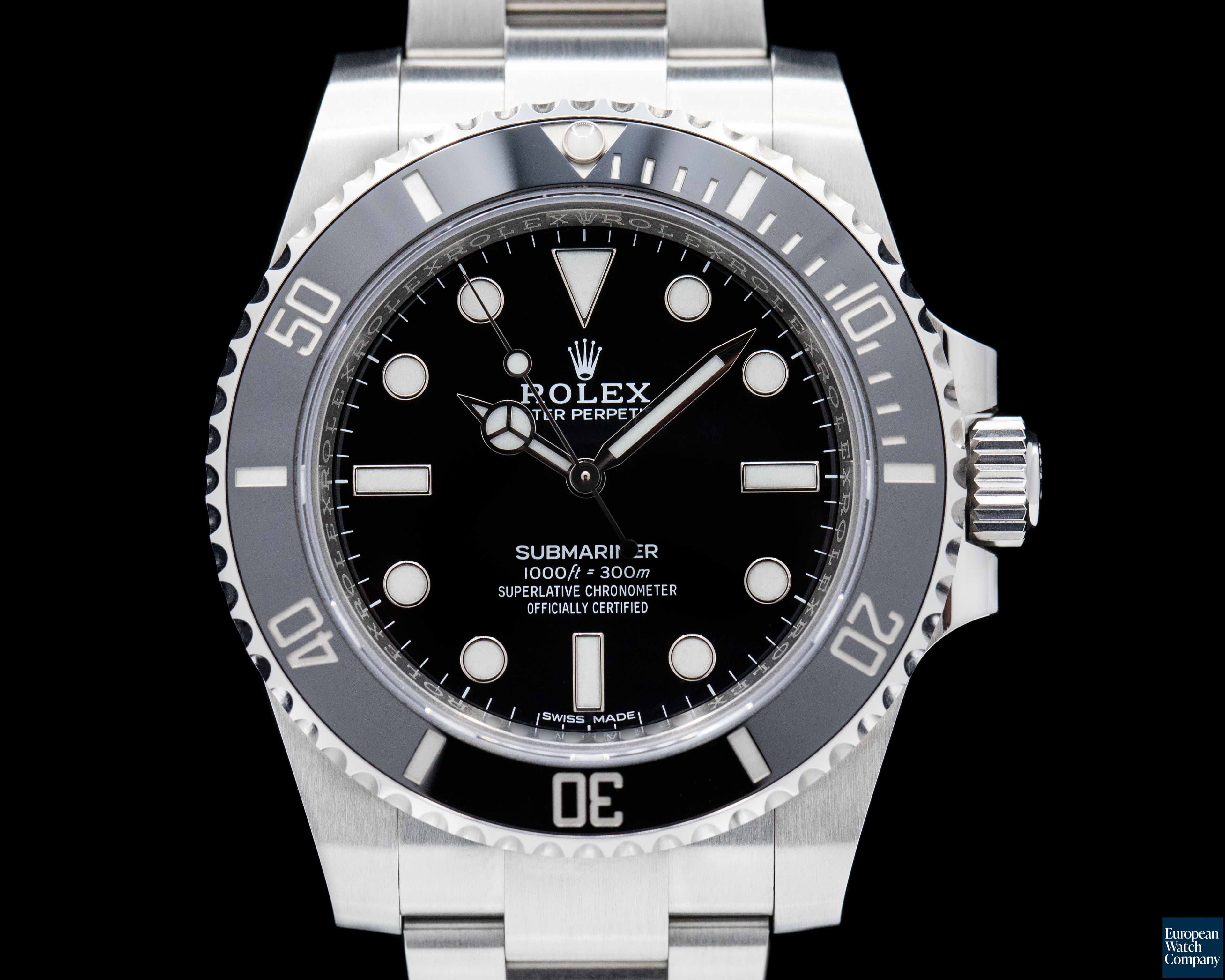 Image of Rolex Submariner 114060 No Date Ceramic Bezel SS 2019