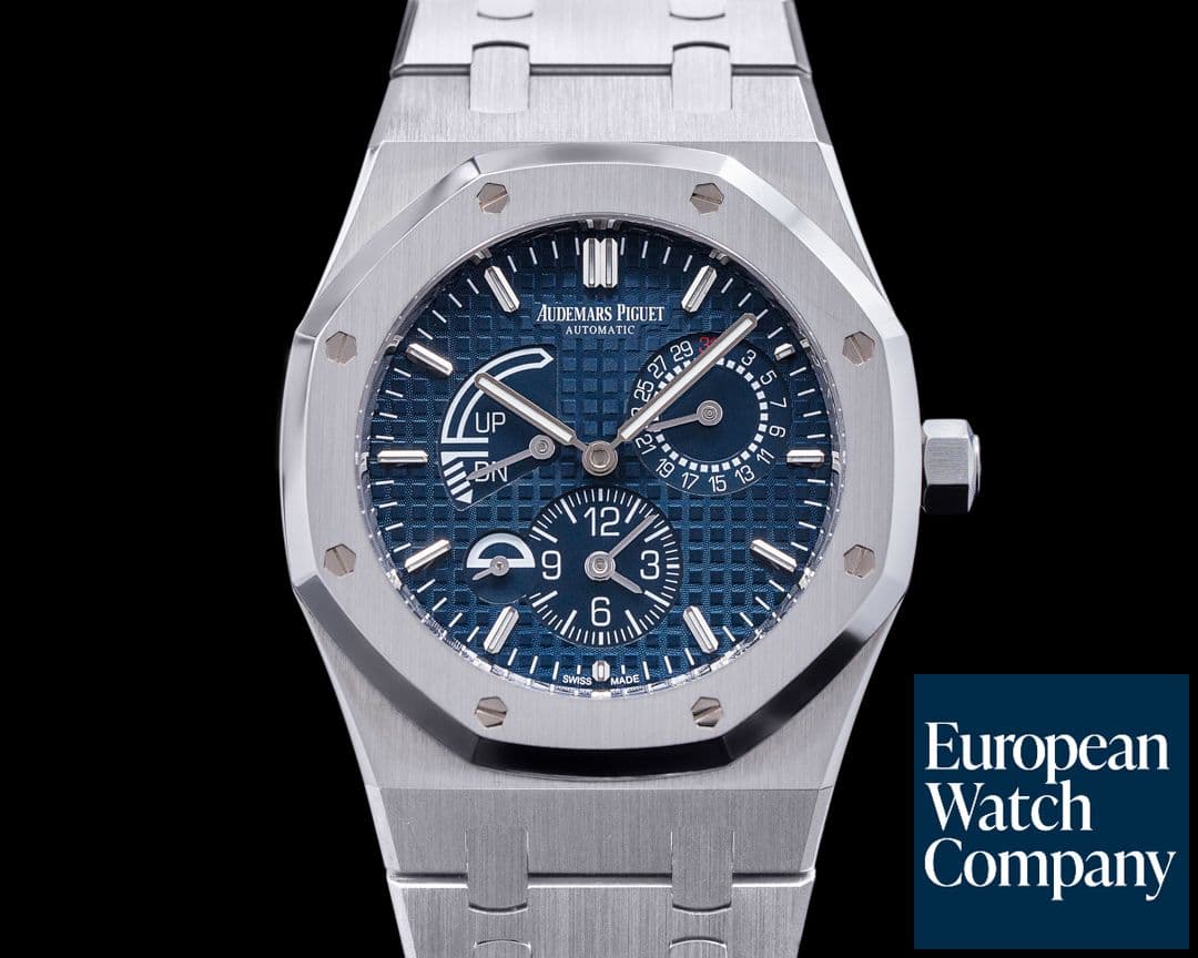 Image of Audemars Piguet Royal Oak Dual Time SS / SS Blue Dial + Rubber Strap 