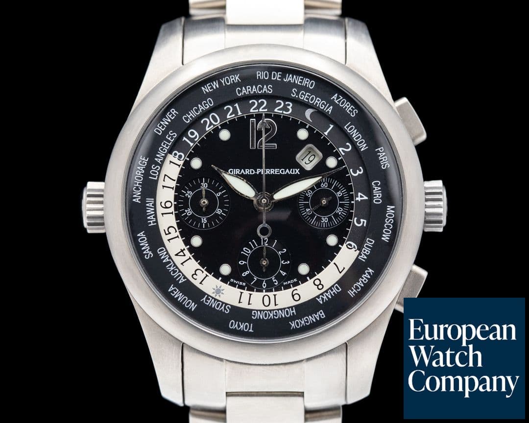 Image of Girard Perregaux World Time WW.TC Chronograph Titanium / Bracelet 