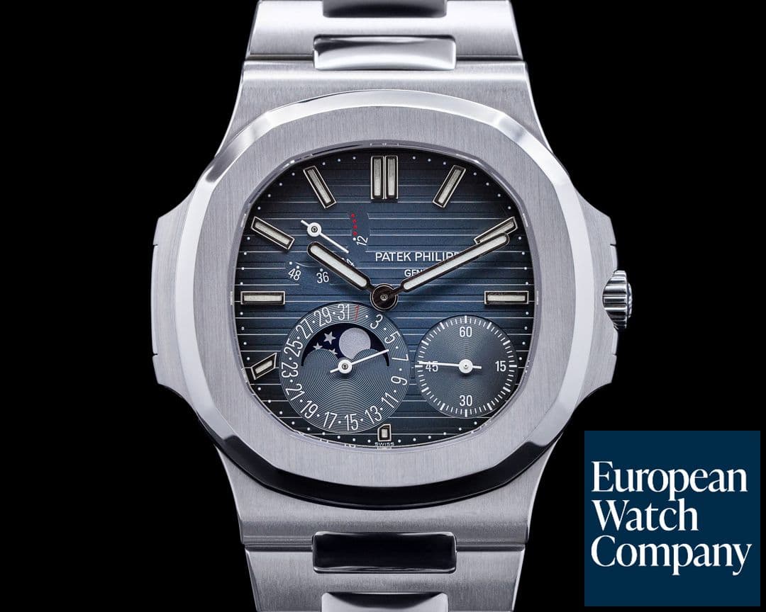 Image of Patek Philippe Jumbo Nautilus 5712 Moonphase Power Reserve SS FULL SET