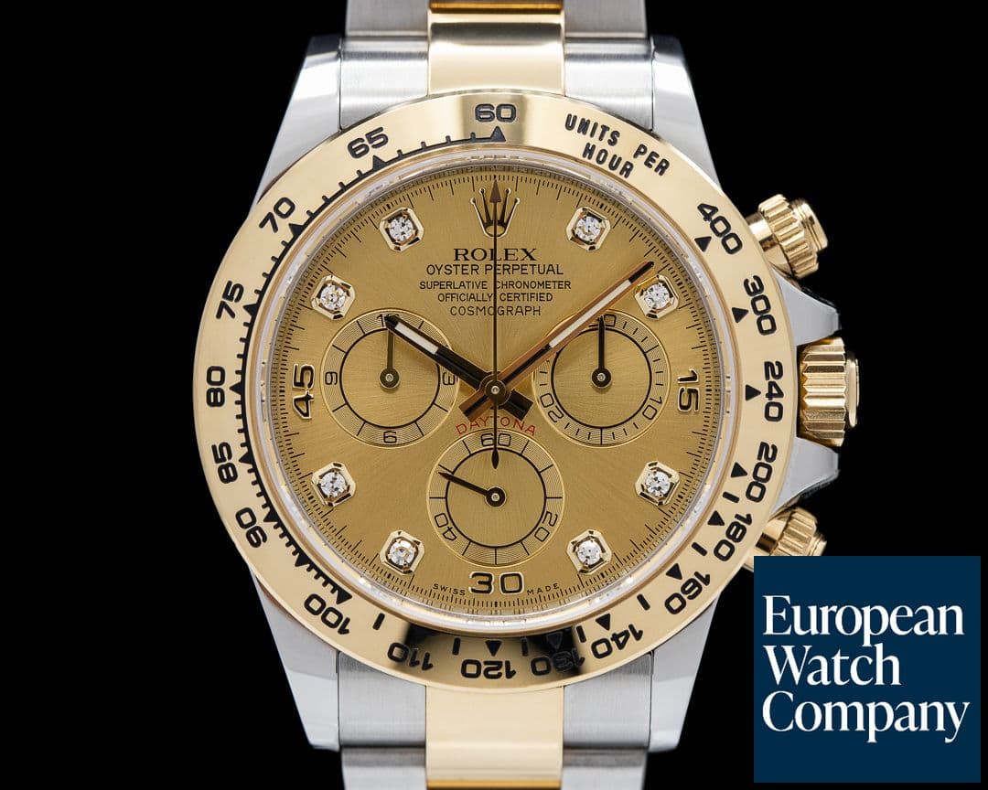 Image of Rolex Daytona Champagne Dial Diamonds 18K Yellow Gold / SS 2021
