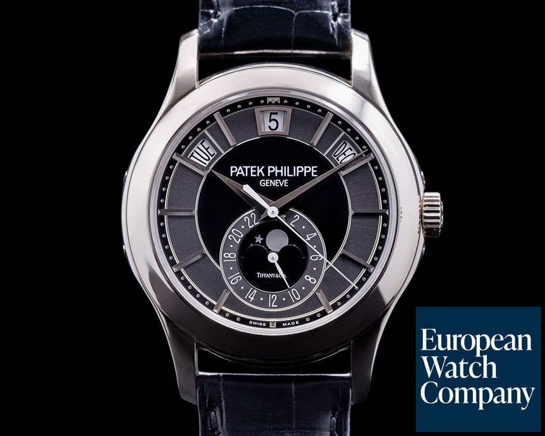 Image of Patek Philippe Annual Calendar 5205G-010 Black Dial 18K White Gold "TIFFANY & CO" 