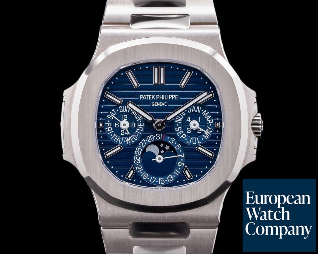 Image of Patek Philippe Nautilus 5740 Perpetual Calendar 18k White Gold Blue Dial 