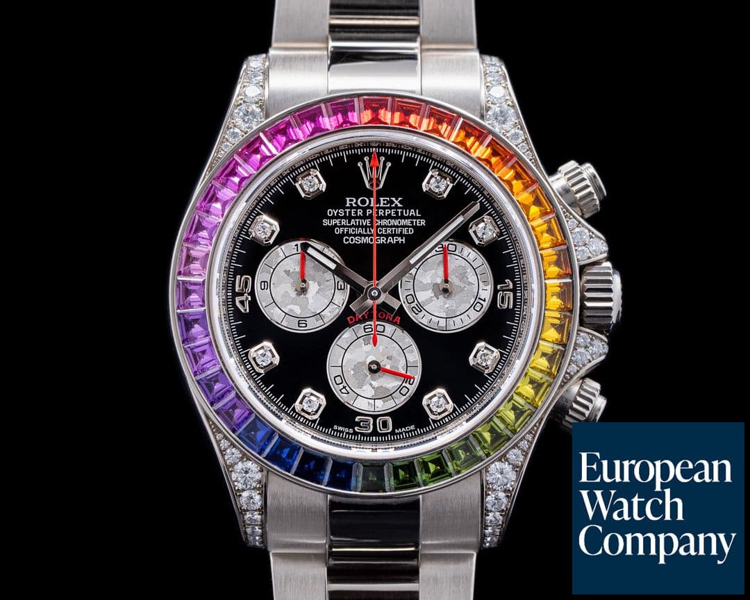 Image of Rolex Daytona 116599 RAINBOW / White Gold Black Dial 116599RBOW 