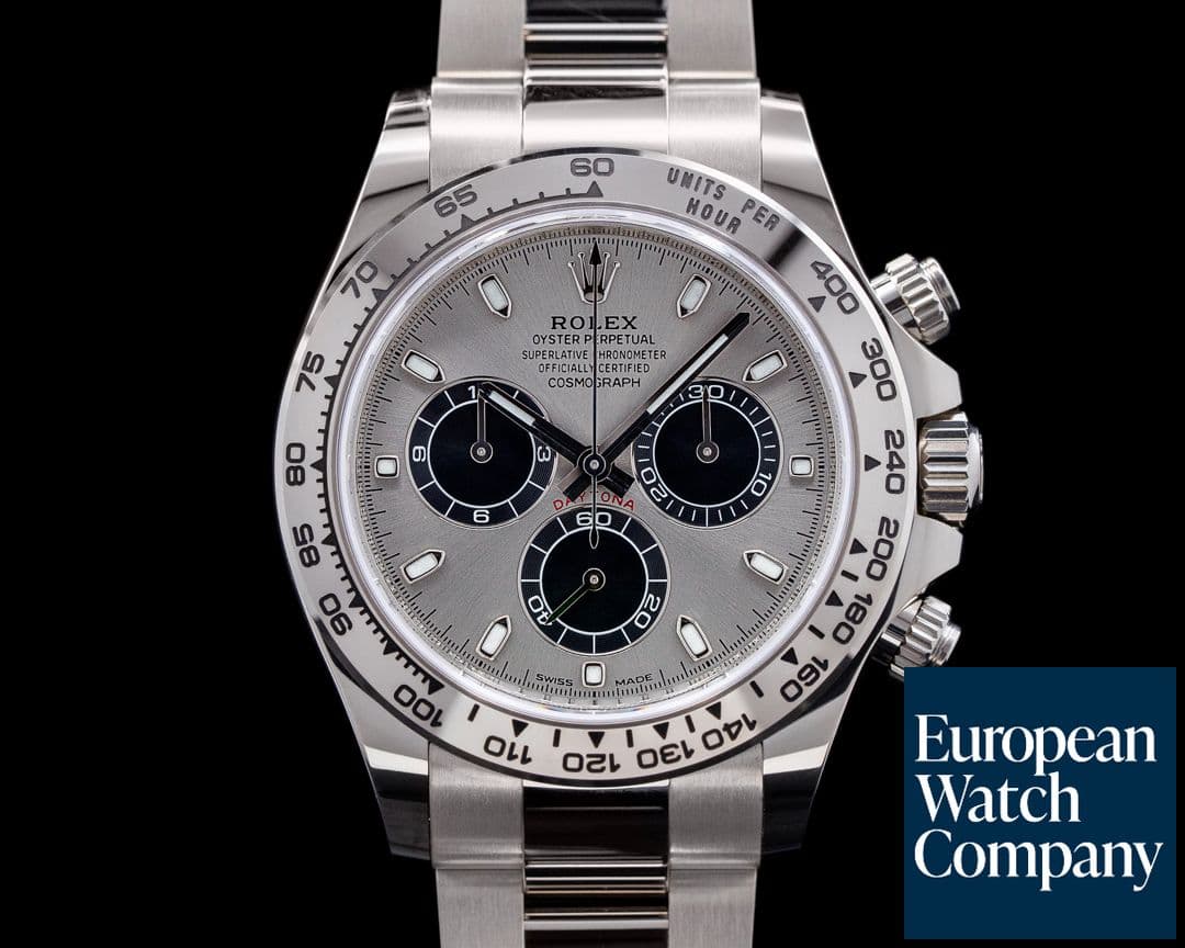 Image of Rolex Daytona 116509 Silver and Black Dial 18K White Gold UNWORN 2022