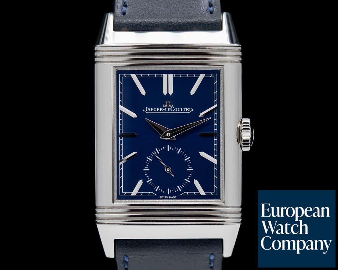 Image of Jaeger LeCoultre Reverso Tribute Small Seconds SS Blue Dial 2022
