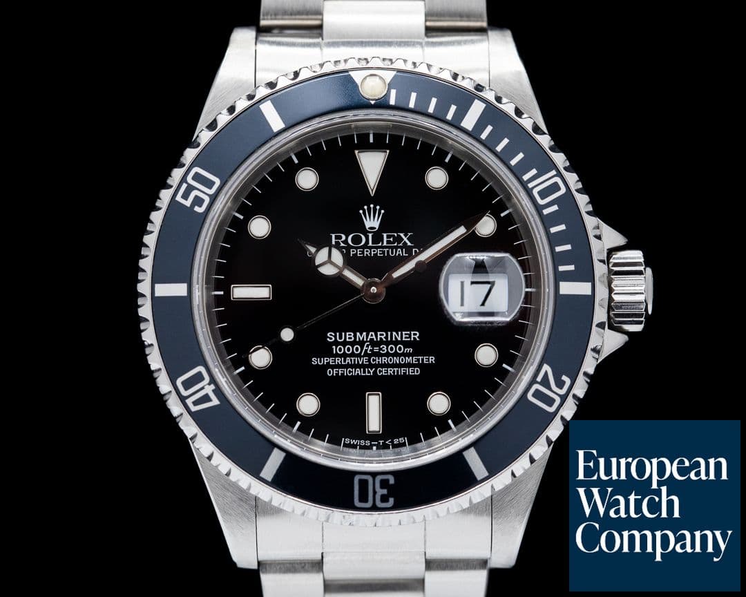 Image of Rolex Submariner SS Black Dial Circa 1992 NICE