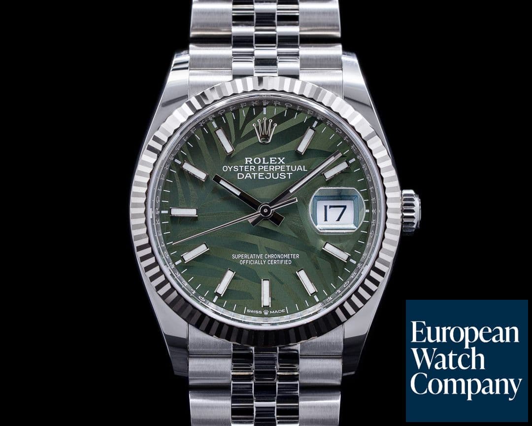 Image of Rolex Datejust Green "Palm" Dial / Jubilee Bracelet 2022