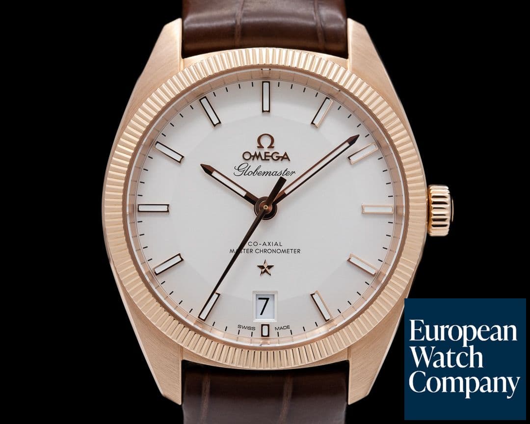 Image of Omega Omega Globemaster Co-Axial Rose Gold / Alligator