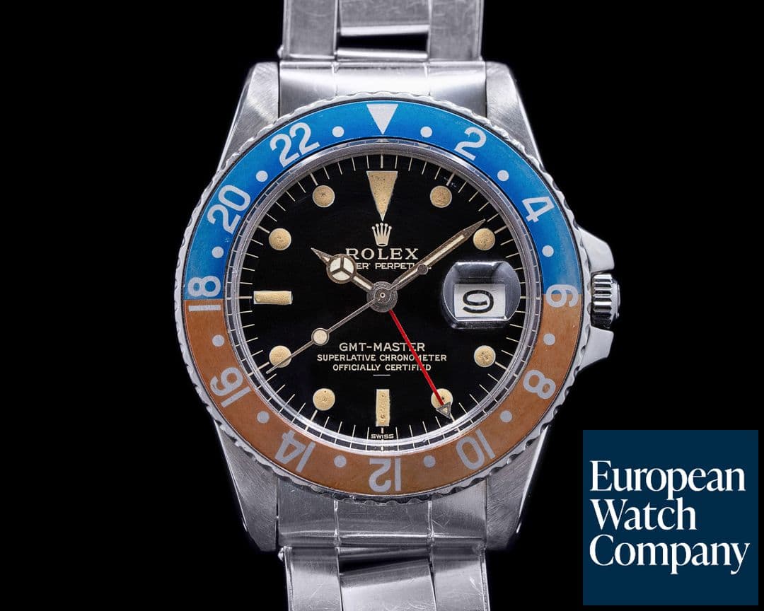 Image of Rolex Vintage GMT Master 1675 Gilt Swiss UNDERLINE Pepsi 