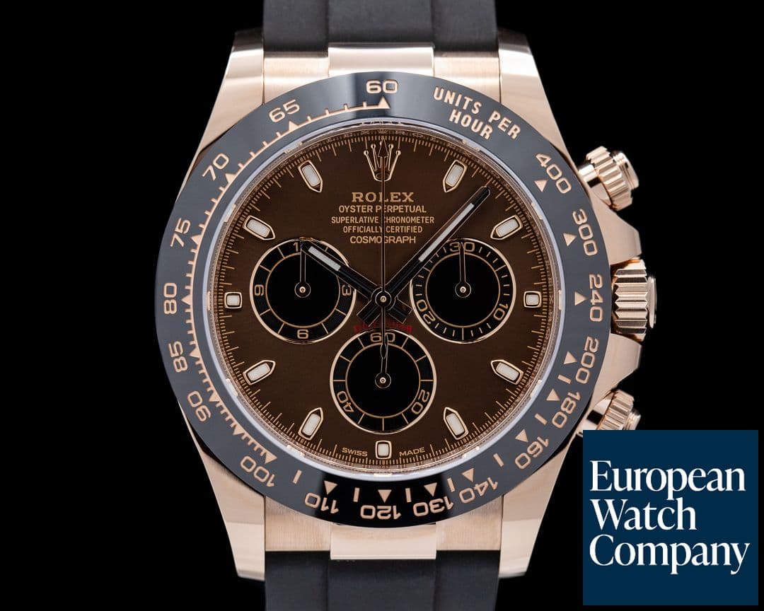 Image of Rolex Cosmograph Daytona 116515LN 18K RG Oysterflex CHOCOLATE UNWORN