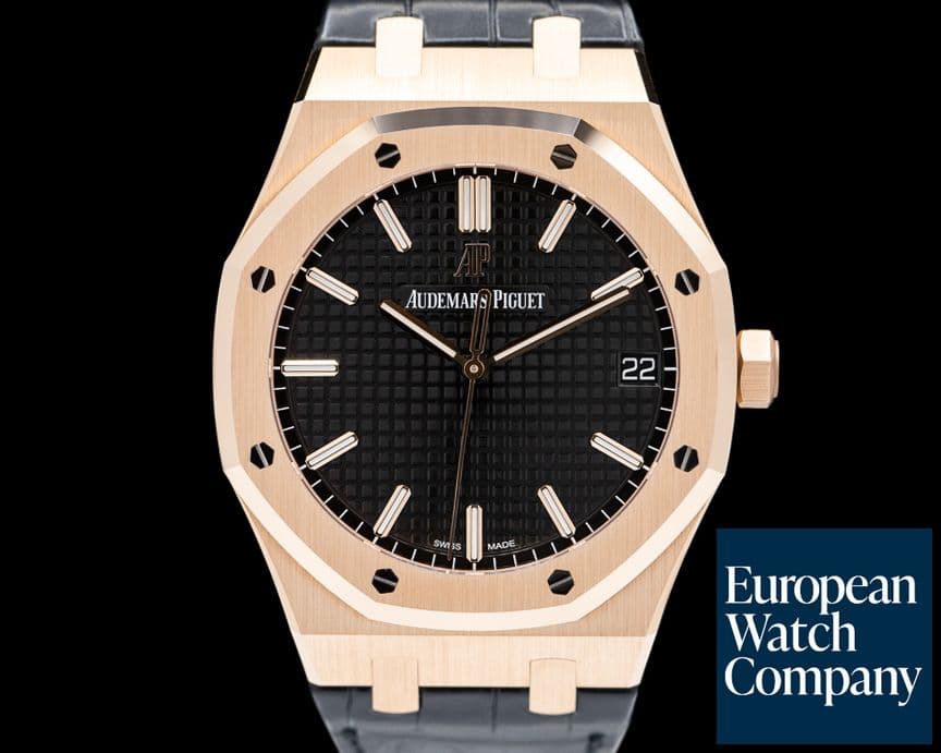 Image of Audemars Piguet Royal Oak Black Dial 15500OR / Black Alligator UNWORN
