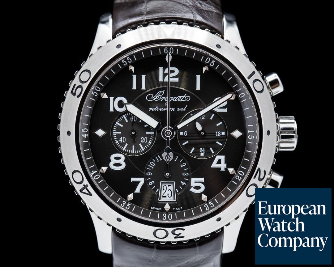 Image of Breguet Type XXI Flyback SS / Alligator Brown Dial 