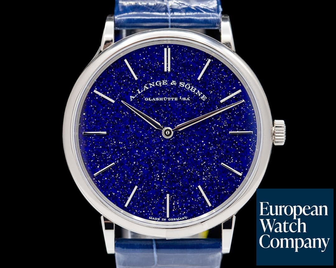Image of A. Lange and Sohne Saxonia 205.086 Thin Manual Wind Blue Gold-Flux Dial UNWORN