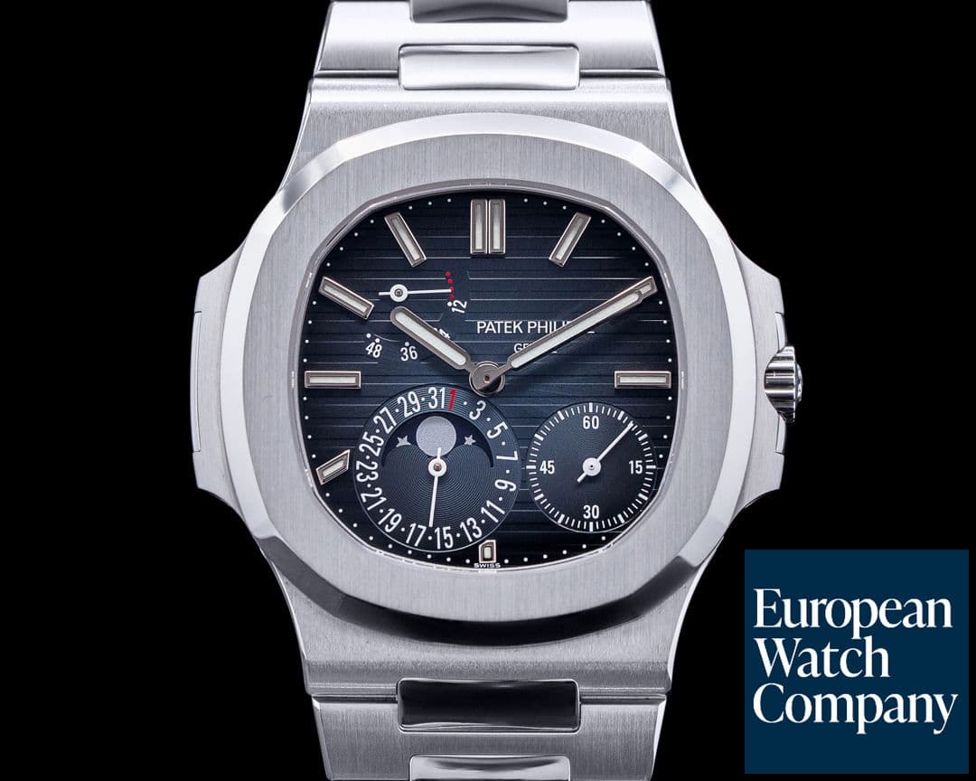 Image of Patek Philippe Jumbo Nautilus 5712 Moonphase Power Reserve SS FULL SET