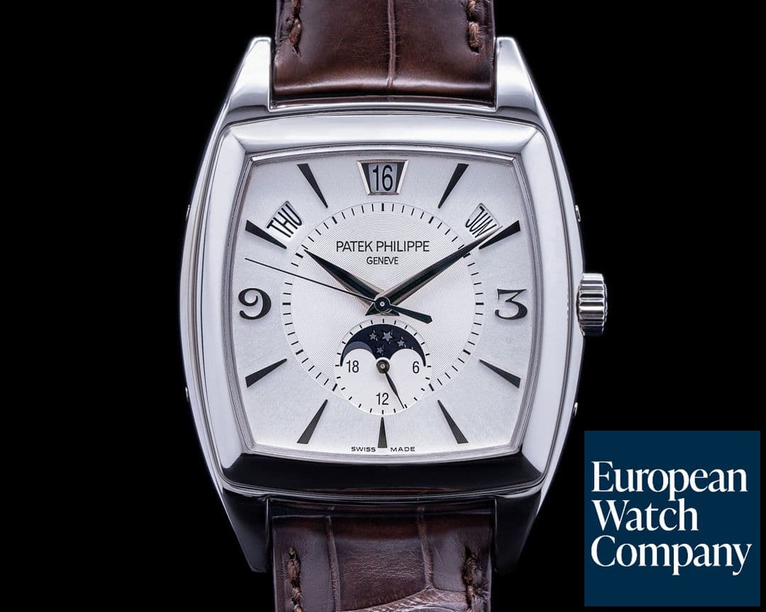 Image of Patek Philippe Gondolo Calendario 5135G 18K White Gold Silver Dial 