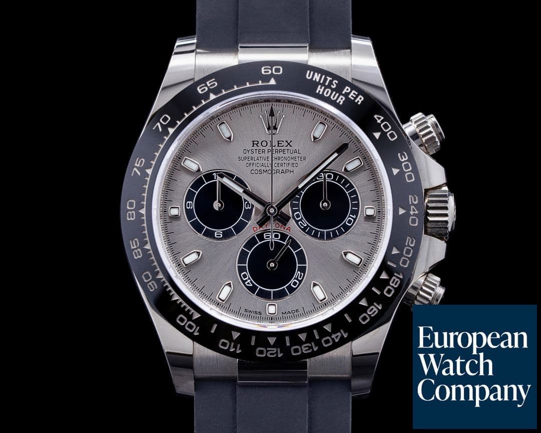Image of Rolex Daytona 116519 18K White Gold Ceramic Oysterflex Silver Dial