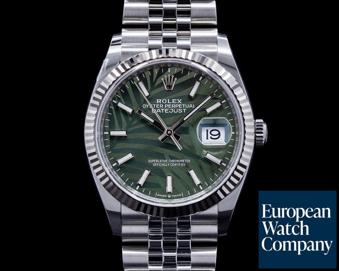 Image of Rolex Datejust Green "Palm" Dial / Jubilee Bracelet 2022