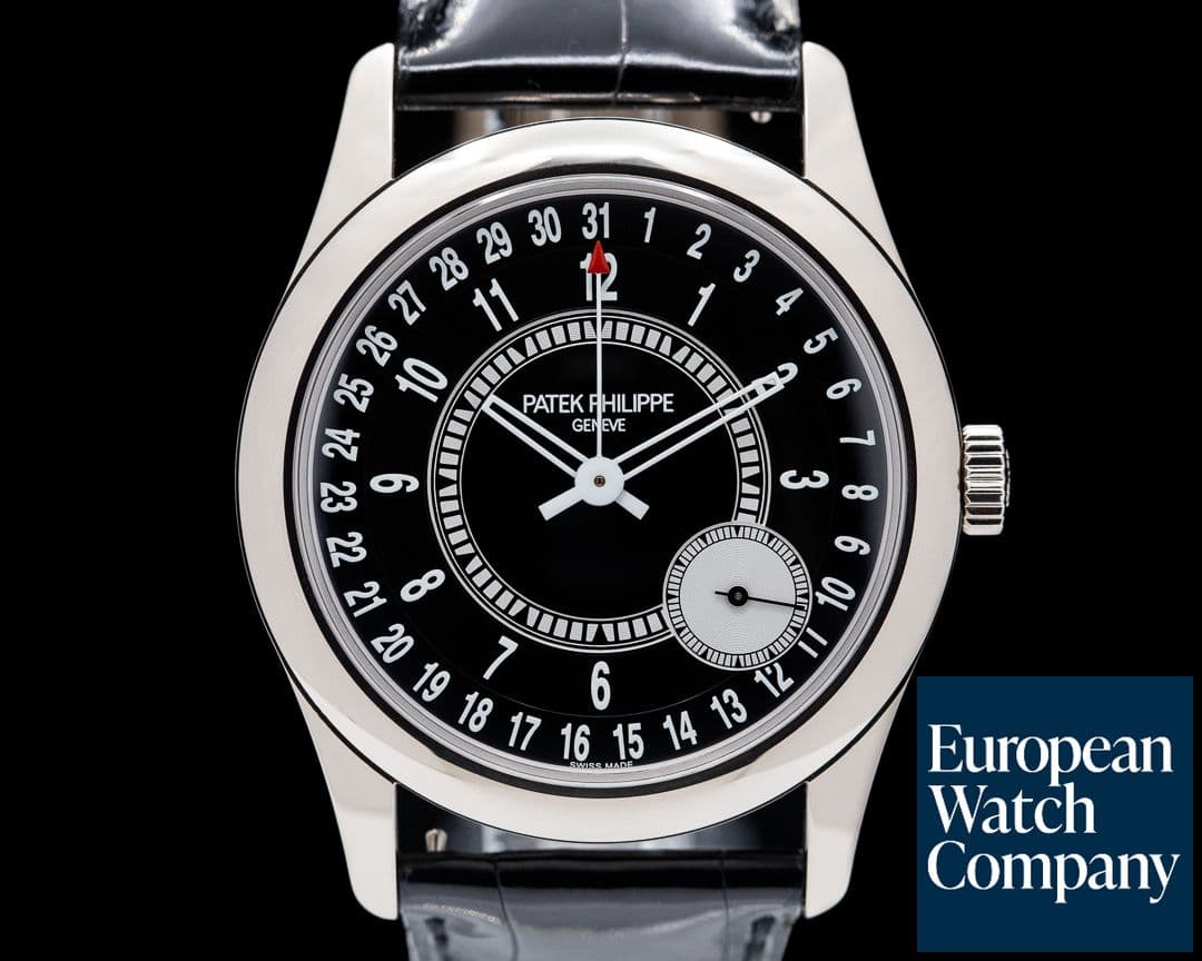 Image of Patek Philippe Calatrava 6006G Black Dial 18K White Gold / Deployant 2019