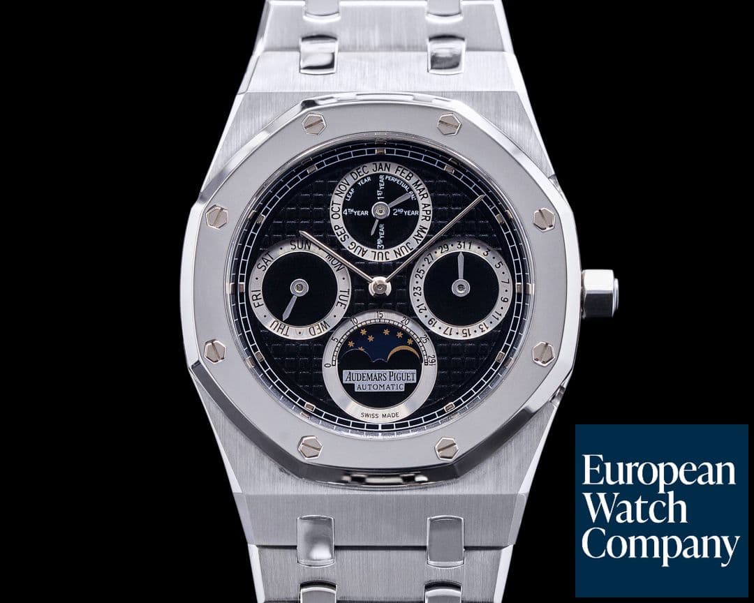 Image of Audemars Piguet Royal Oak 25820SP Perpetual Calendar Black Dial SS / Platinum AP SERVICE