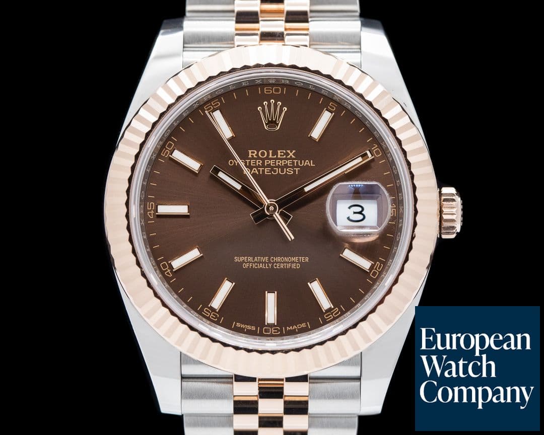Image of Rolex Datejust 41 126331 Tobacco Brown Dial 18K Rose / SS 